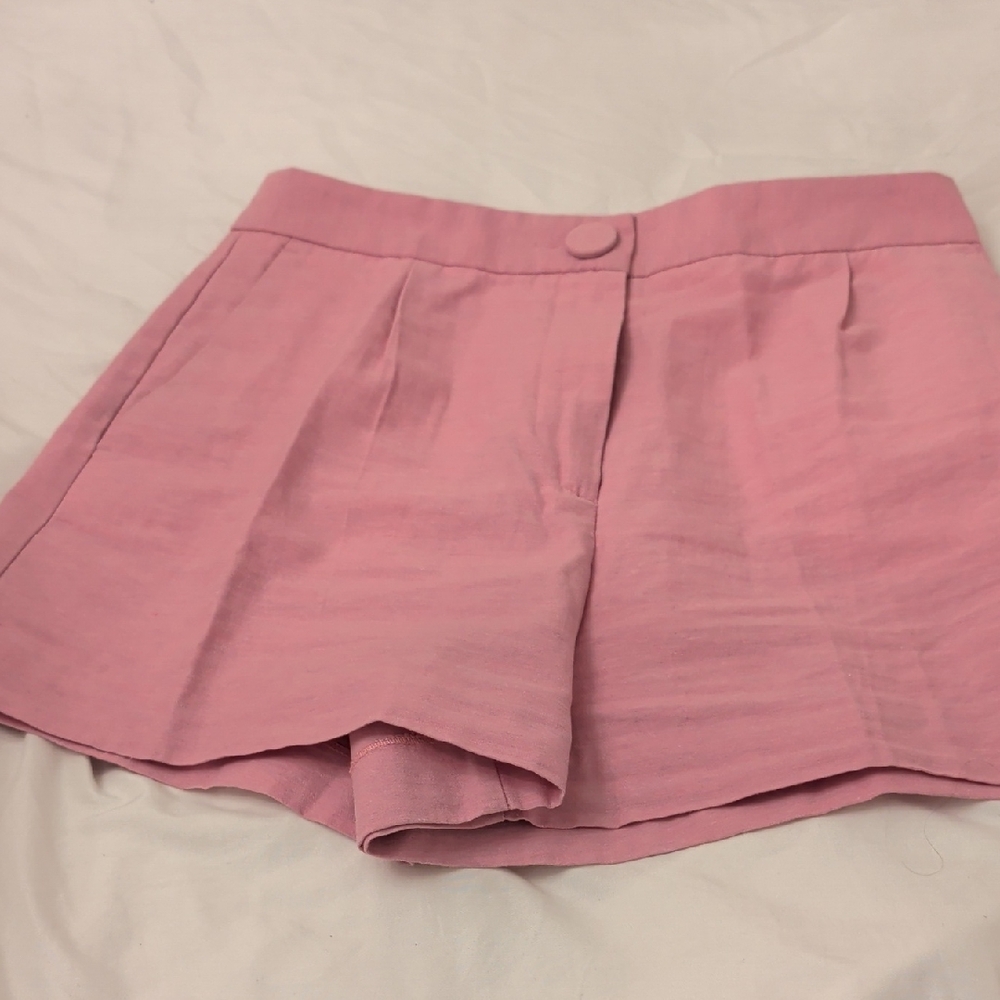 Zara High Waist Pink Women's Shorts
